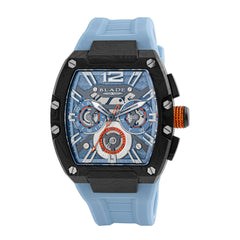 BLADE MAGNIFIQUE AQUA DARK SS CASE & SILICONE STRAP MULTIFUNCTION MEN'S WATCH