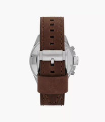 Decker Chronograph Brown Leather Watch