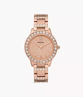 Fossil Jesse Rose Three-Hand Day-Date Gold-Tone Stainless Steel Watch ES3020