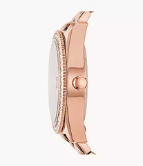 Fossil Scarlette Three-Hand Date Rose-Gold-Tone Stainless Steel Watch ES4318