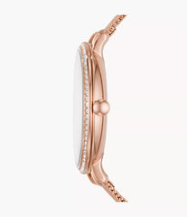 Jacqueline Three-Hand Date Rose Gold-Tone Stainless Steel Watch