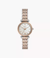 Fossil Carlie Mini Three-Hand Two-Tone Stainless Steel Watch ES4649