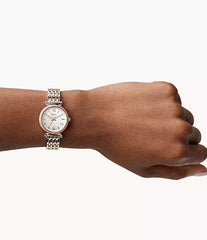 Fossil Carlie Mini Three-Hand Two-Tone Stainless Steel Watch ES4649