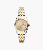 Fossil Scarlette Mini Three-Hand Date Two-Tone Stainless Steel Watch ES4949