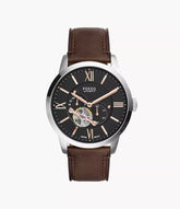 Townsman Automatic Leather Watch Brown