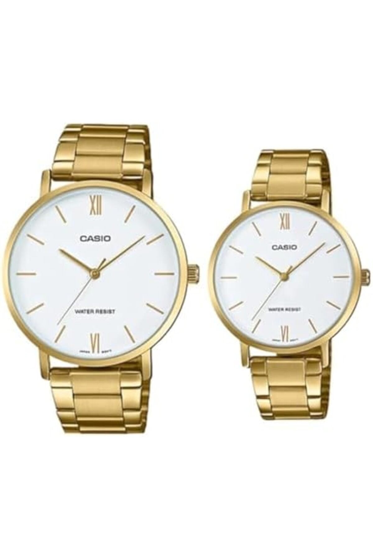 His/Hers Analog Quartz Stainless Steel Couple Watch MTP/LTP-VT01G-7BUDF