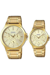 Couple Analog Watches - MTP/LTP-V300G-9AUDF
