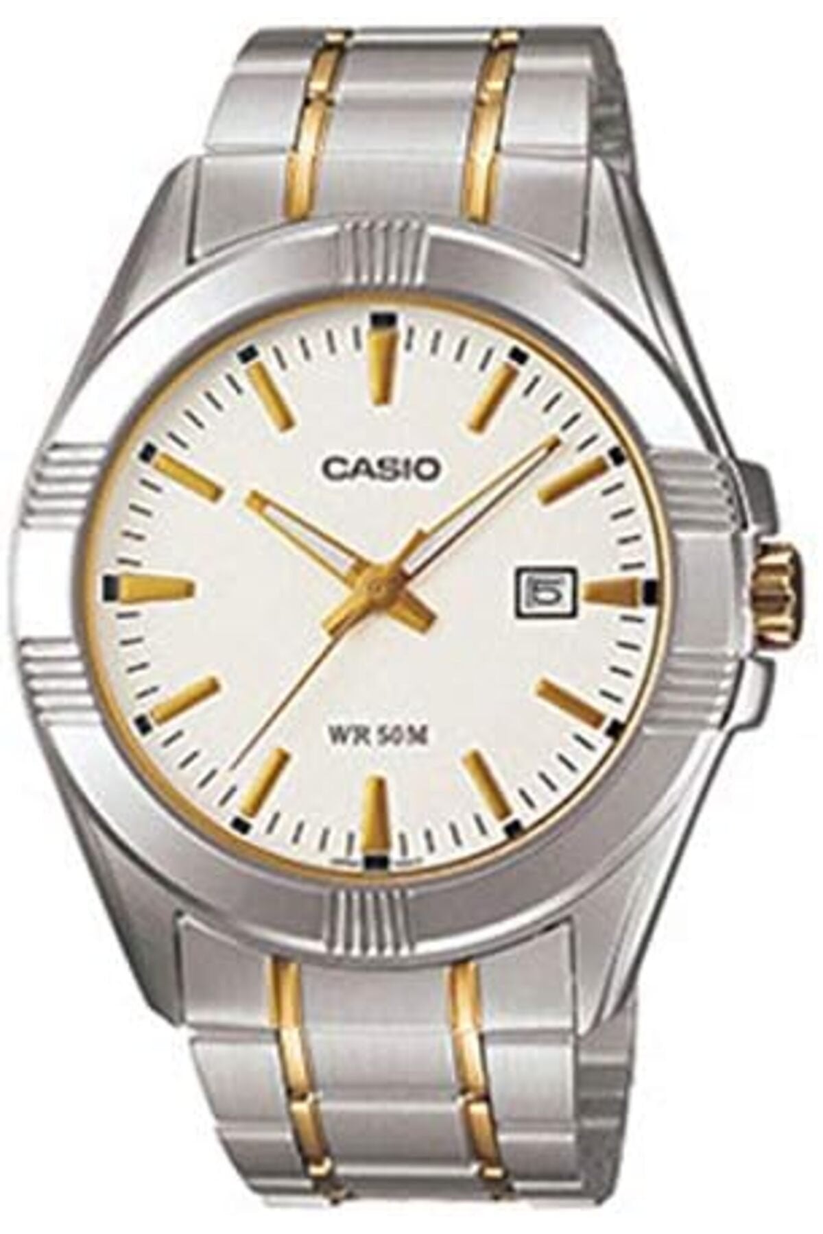 His & Her For Unisex White Dial Stainless Steel Band Couple Watch - MTP/LTP-1308SG-7A