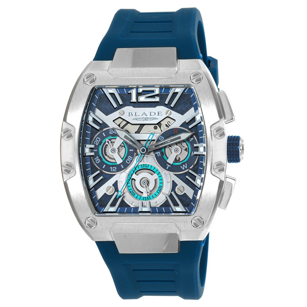 BLADE Magnifique Navy 3652G5SBB SS & Silicone Strap Multifunction Men's Watch