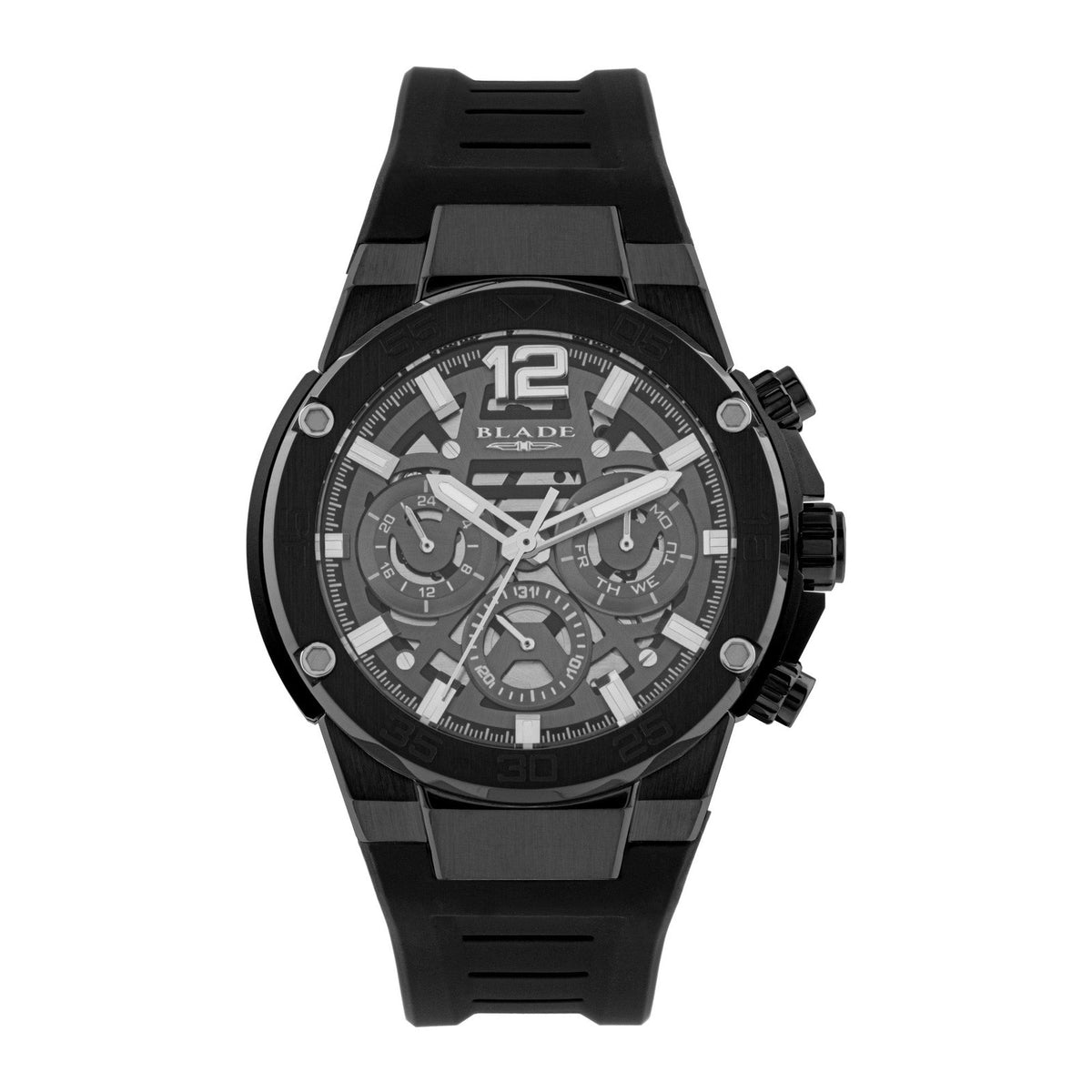 BLADE Swift Noir 3667G5NNN SS & Silicone Strap Multifunction Men's Watch