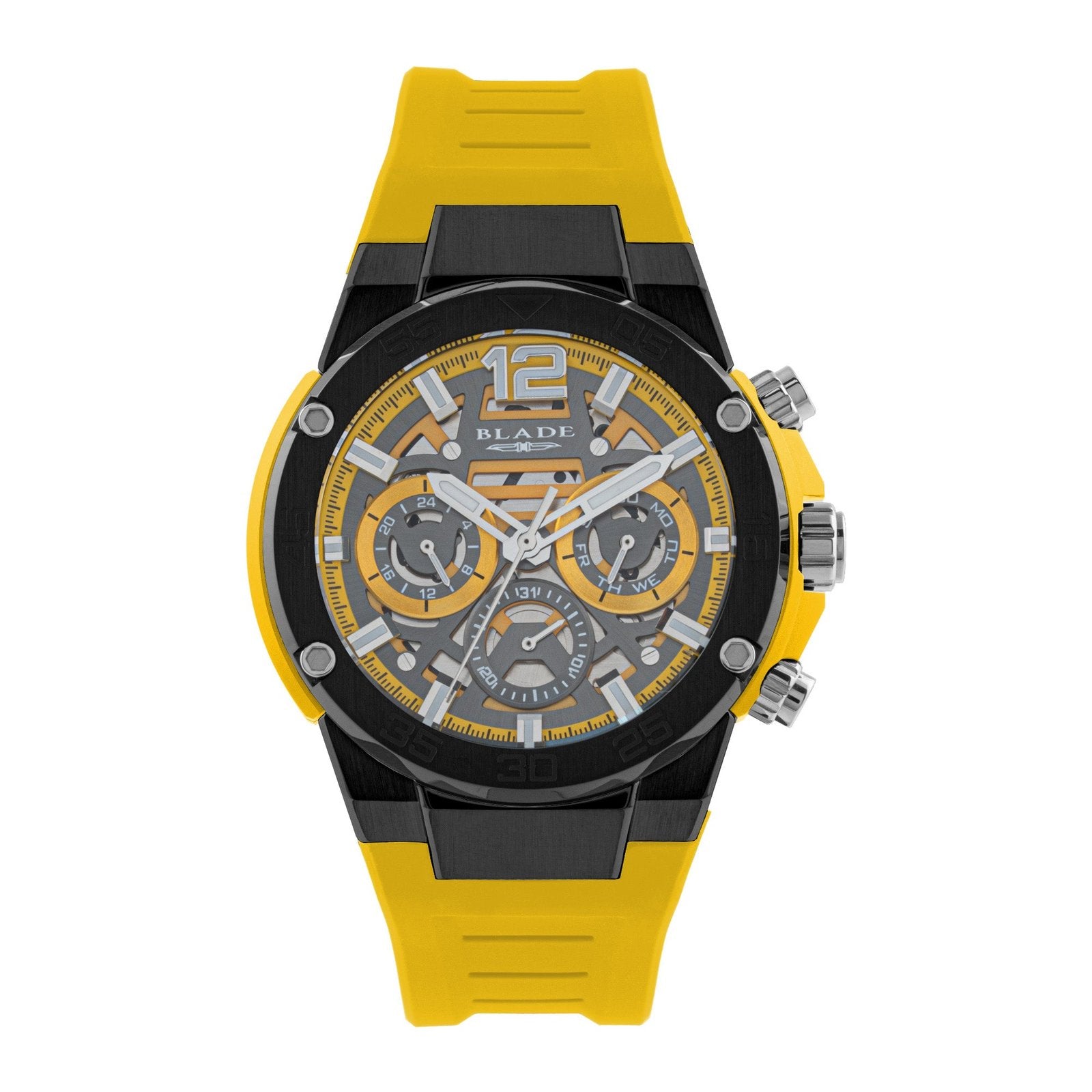 BLADE Swift Speed 3667G5NYY SS & Silicone Strap Multifunction Men's Watch