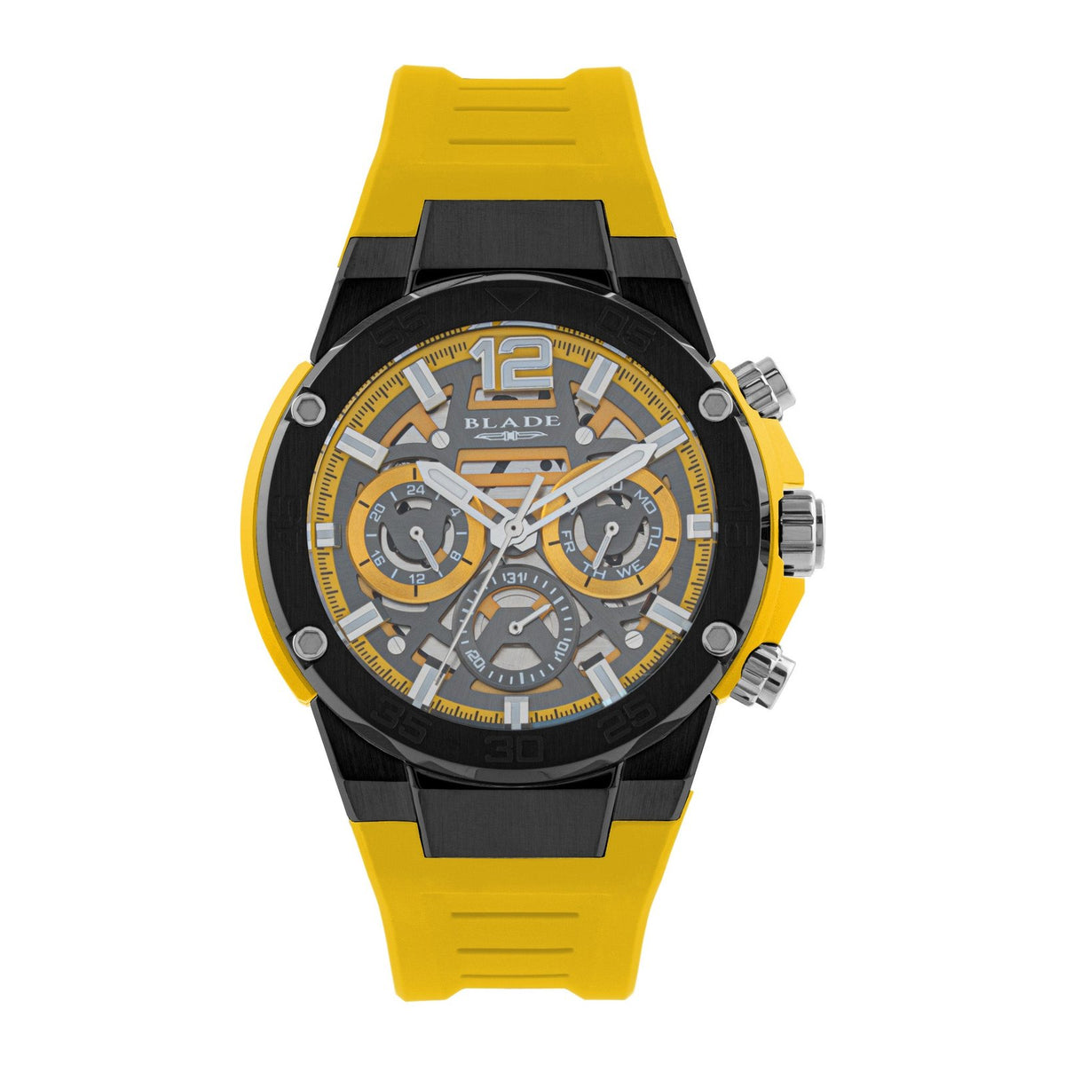 BLADE Swift Speed 3667G5NYY SS & Silicone Strap Multifunction Men's Watch