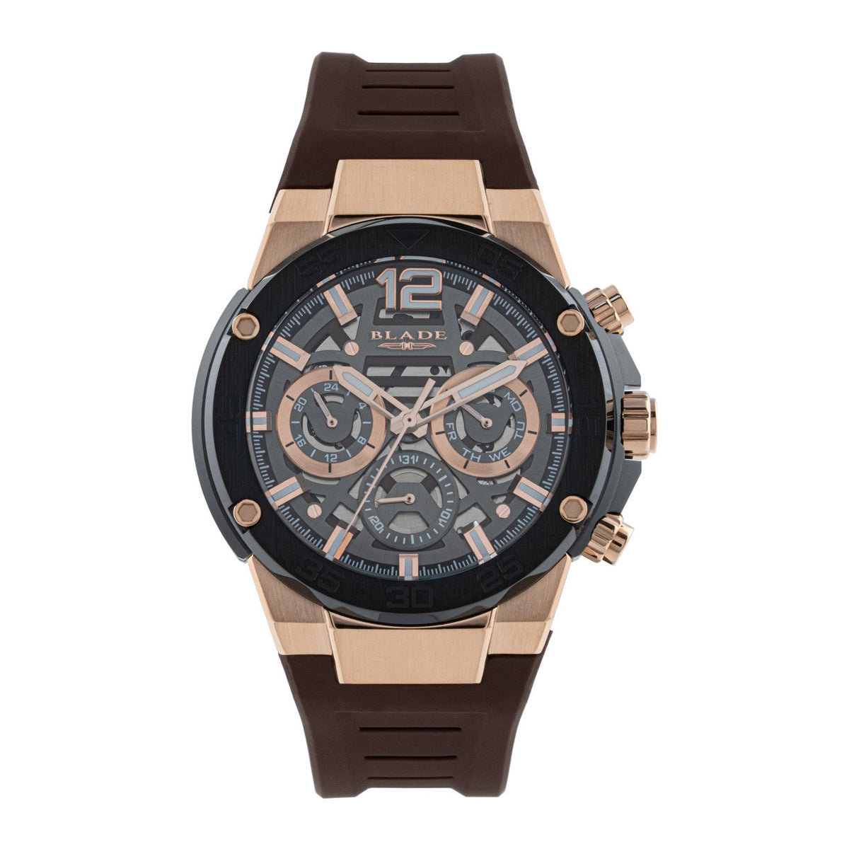 BLADE Swift Sunset 3667G5QGO SS & Silicone Strap Multifunction Men's Watch