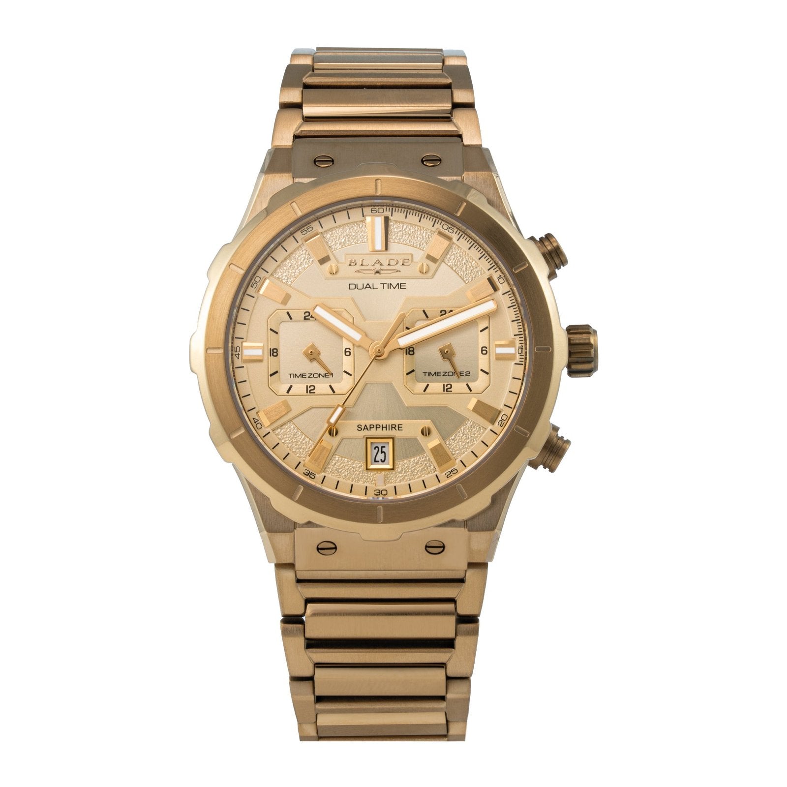 BLADE Admiral Blonde 3686G2GCG SS Case & Band Multifunction Men's Watch