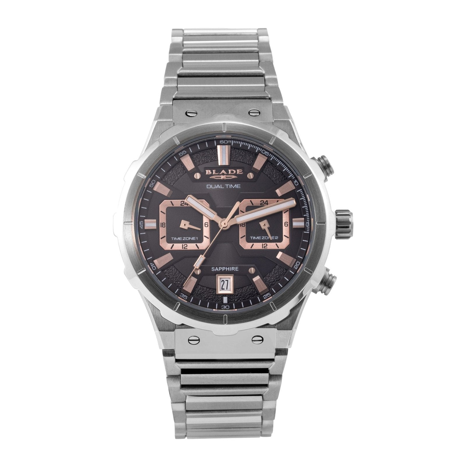 BLADE Admiral Grey 3686G2SGS SS Case & Band Multifunction Men's Watch