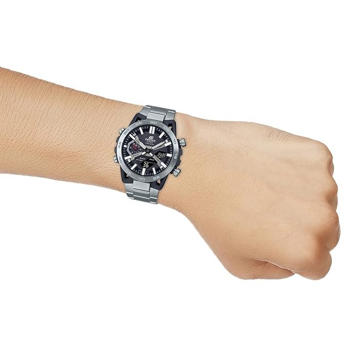 Casio Analog-Digital Black Dial Men's Watch-ECB-2000D-1ADF