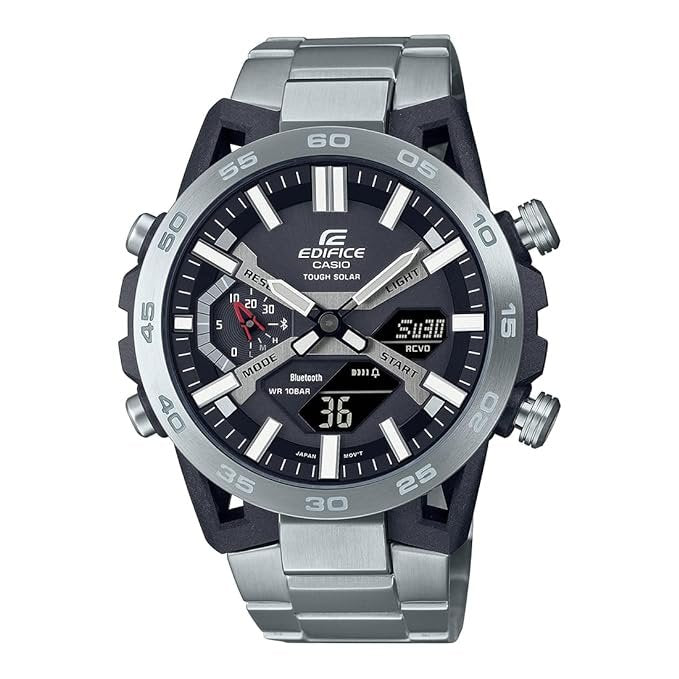 Casio Analog-Digital Black Dial Men's Watch-ECB-2000D-1ADF