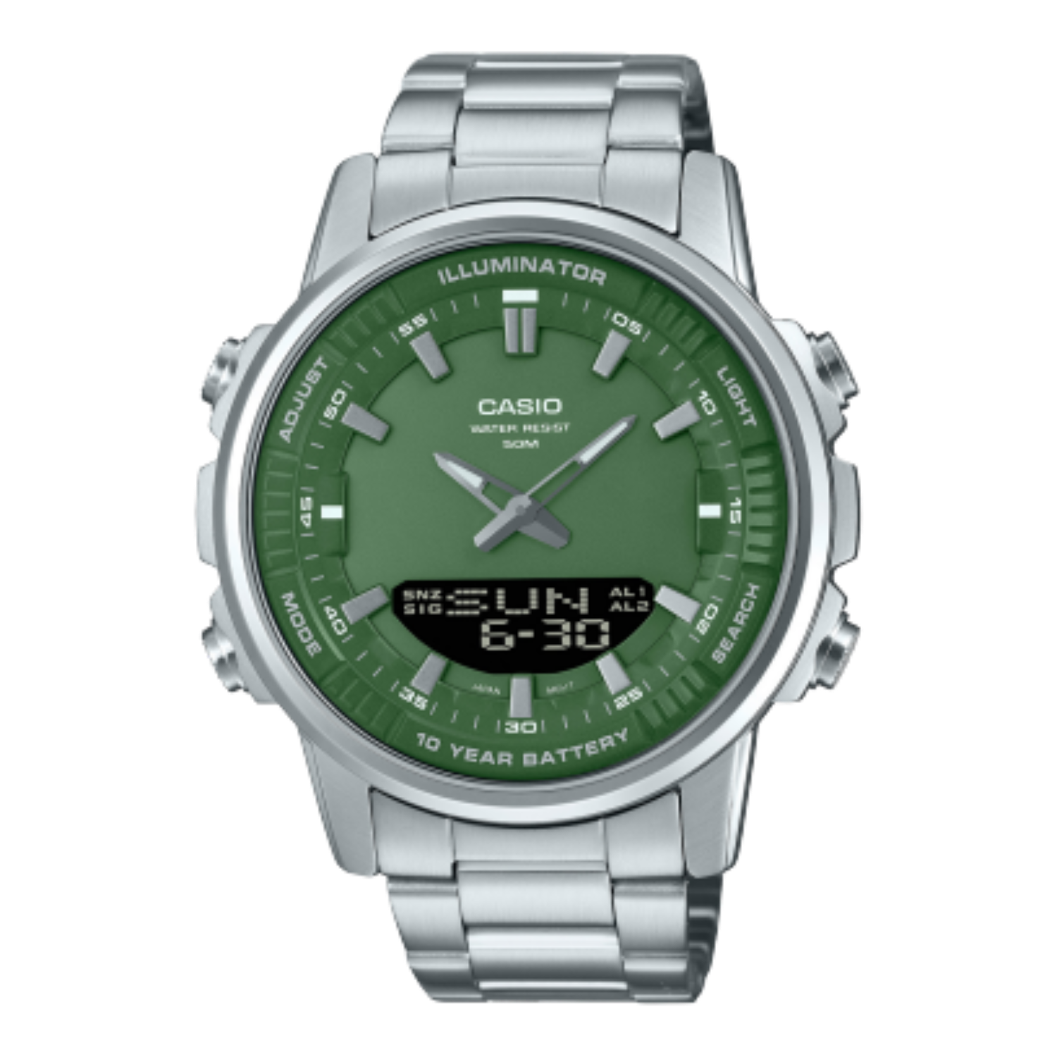 CASIO ILLUMINATOR ANALOG - DIGITAL  FOR MEN AMW-880D-3AVDF