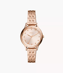 Laney Three-Hand Rose Gold-Tone Stainless Steel Watch
