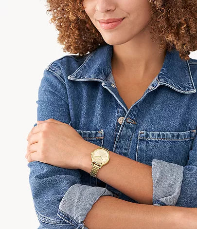 Laney Three-Hand Gold-Tone Stainless Steel Watch BQ3863