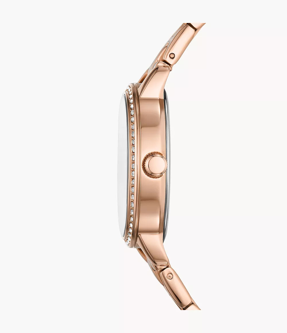 Penny Three-Hand Rose Gold-Tone Stainless Steel Watch