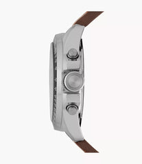 Decker Chronograph Brown Leather Watch