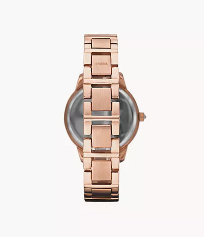 Fossil Jesse Rose Three-Hand Day-Date Gold-Tone Stainless Steel Watch ES3020