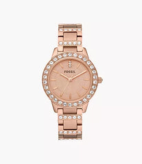 Fossil Jesse Rose Three-Hand Day-Date Gold-Tone Stainless Steel Watch ES3020