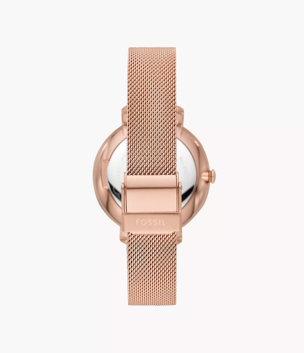 Jacqueline Three-Hand Date Rose Gold-Tone Stainless Steel Watch
