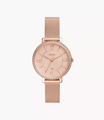 Jacqueline Three-Hand Date Rose Gold-Tone Stainless Steel Watch