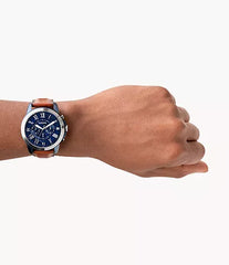 Fossil Grant Chronograph Light Brown Leather Watch FS5151
