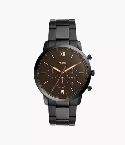 Fossil Neutra Chronograph Black Stainless Steel Watch FS5525