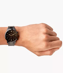 Fossil Neutra Chronograph Black Stainless Steel Watch FS5525