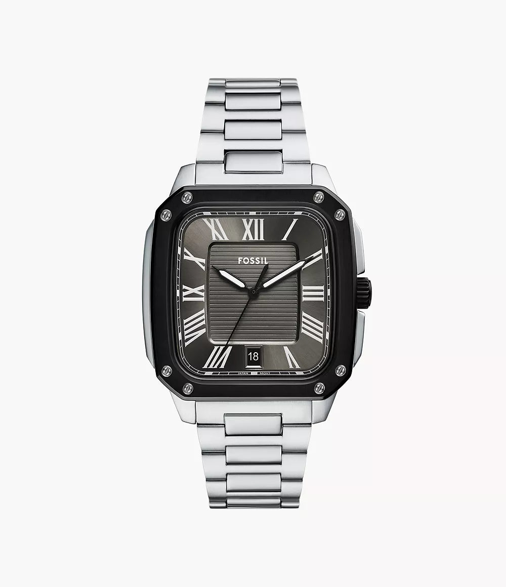 Crosby Three-Hand Date Stainless Steel Watch