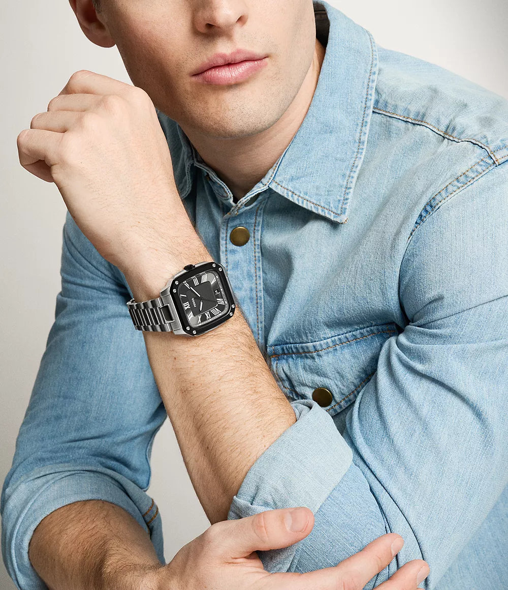 Crosby Three-Hand Date Stainless Steel Watch