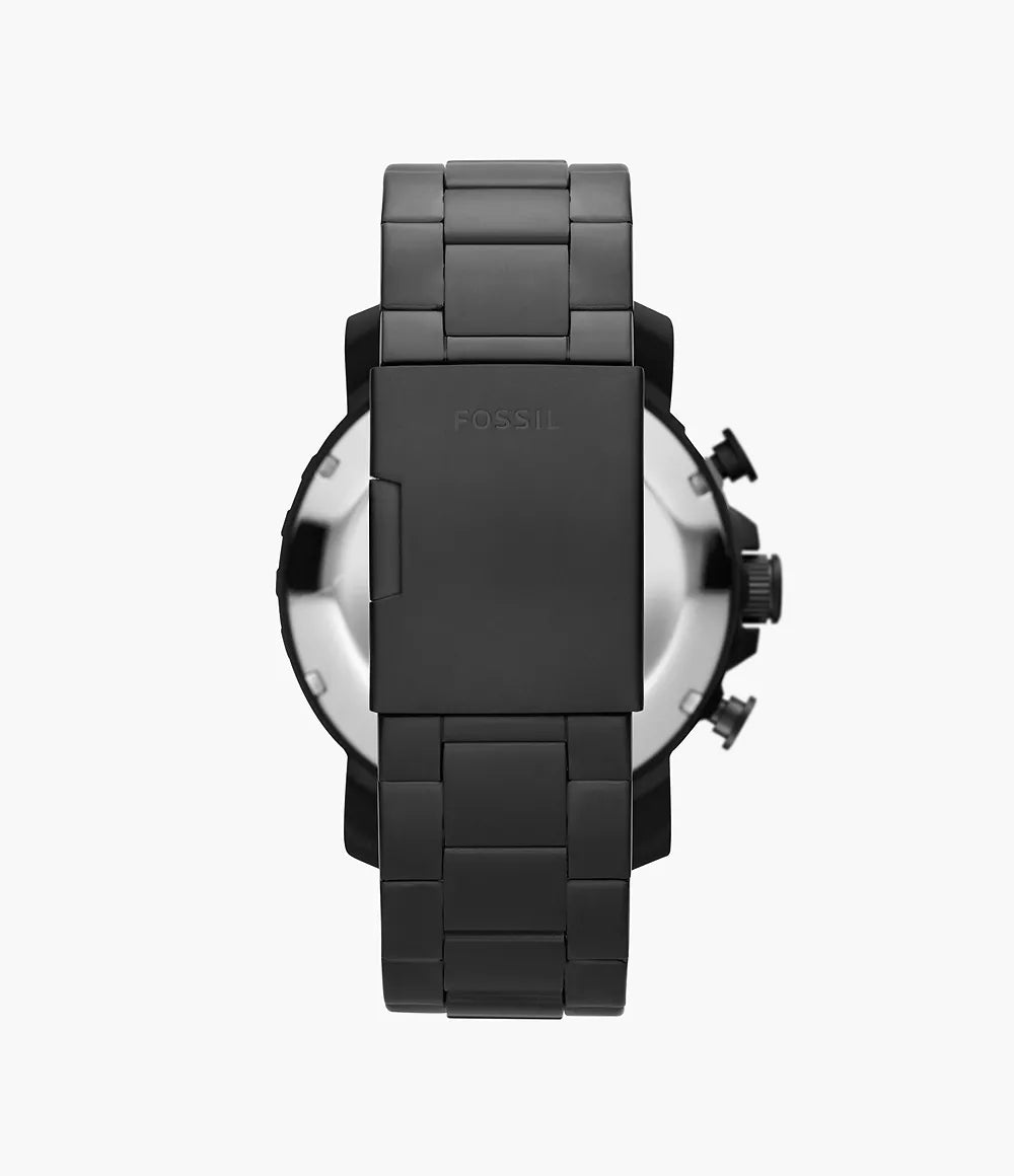 Nate Chronograph Black Stainless Steel Watch
