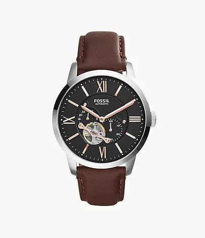 Townsman Automatic Leather Watch Brown ME3061