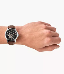 Townsman Automatic Leather Watch Brown ME3061