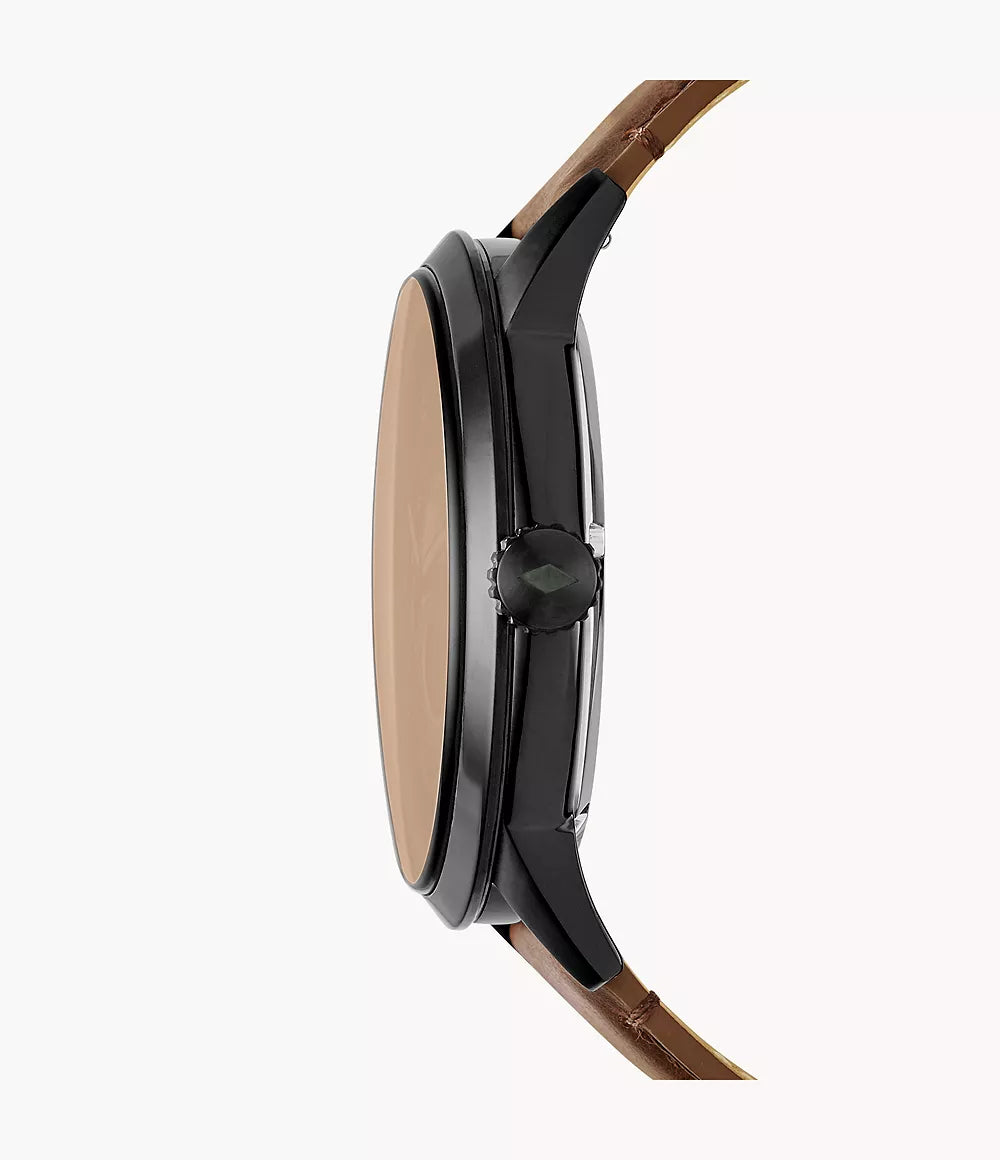 Townsman 48mm Automatic Brown Leather Watch