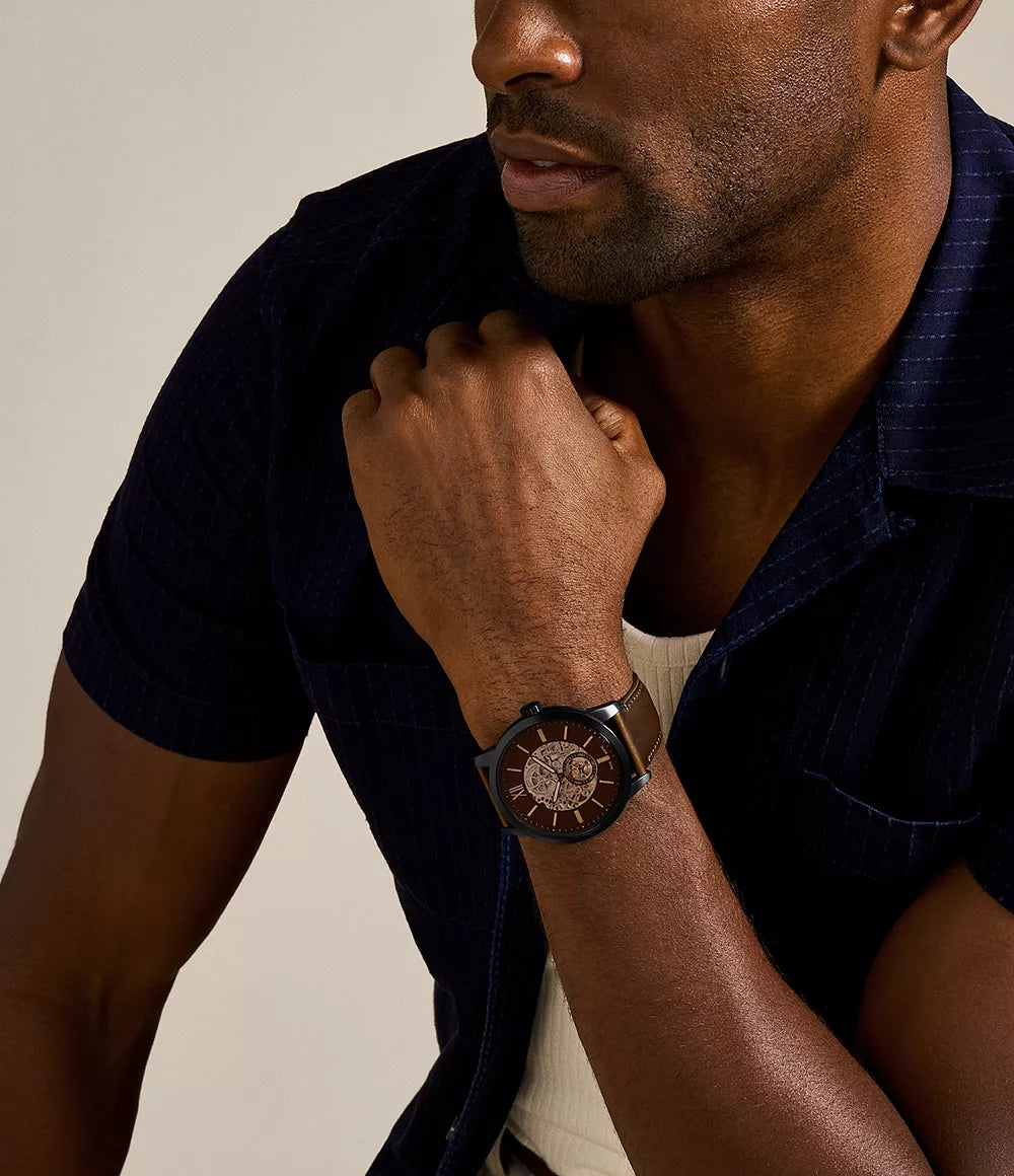 Townsman 48mm Automatic Brown Leather Watch