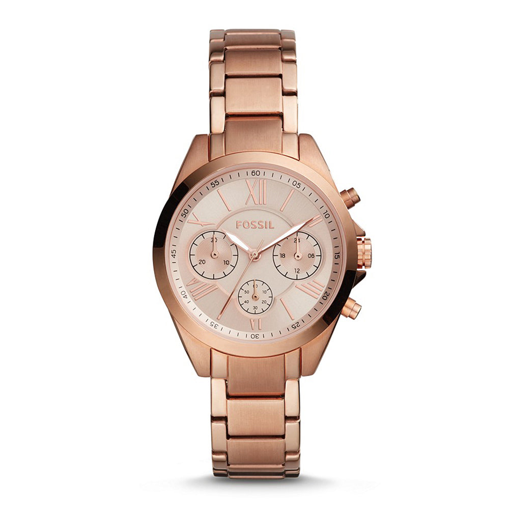 Fossil Analog Women's Watch Gold Plated Metal Bracelet