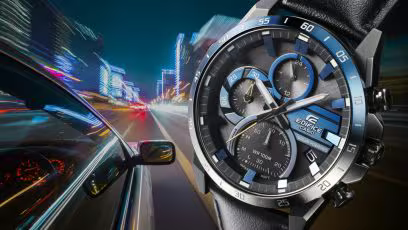 Edifice Men NIGHTTIME DRIVE SERIES Solar Powered Chronograph EQS-940NL-1AV