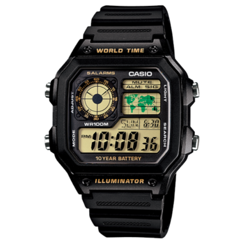 CASIO  Youth Digital Watch - For Men AE-1200WHB-1BVDF